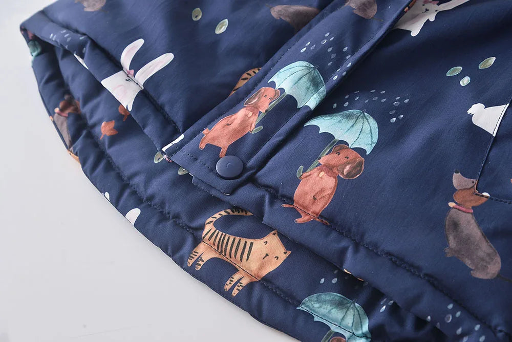 Children Cartoon Windbreaker Jacket Autumn Winter Kid Boy Girl