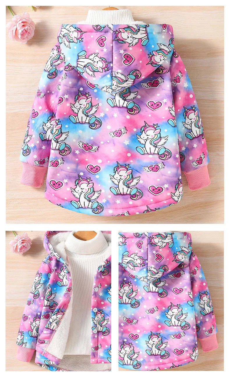 Girls’ Winter Hooded Wool-Blend Coat – Elegant, Warm &amp; Perfect