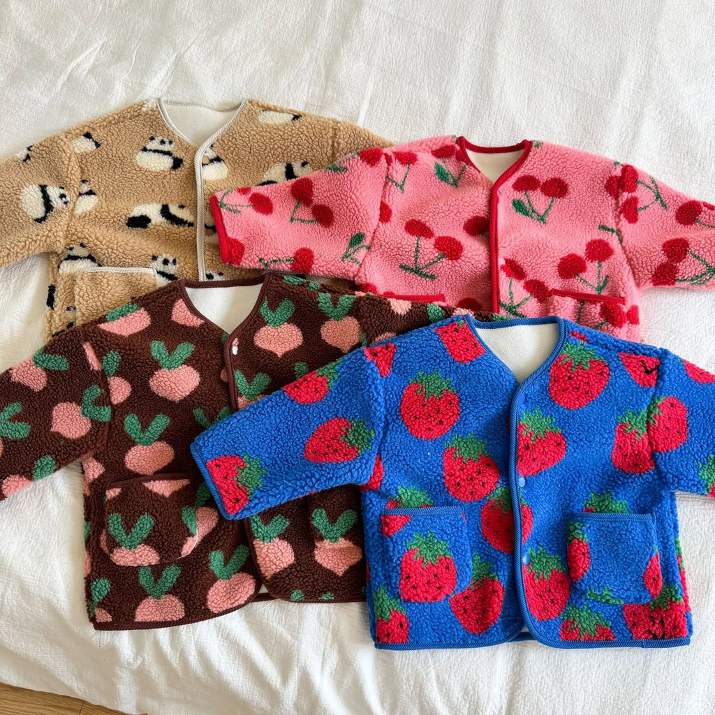 ❄🧸 Cozy Winter Print Jacket for Kids – Ultra-Warm &amp; Adorably Cute