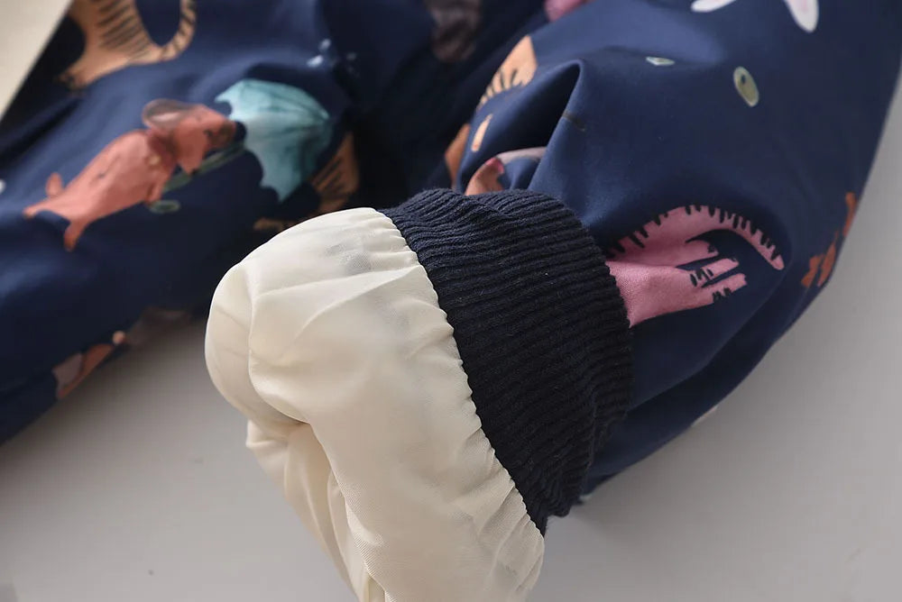 Children Cartoon Windbreaker Jacket Autumn Winter Kid Boy Girl