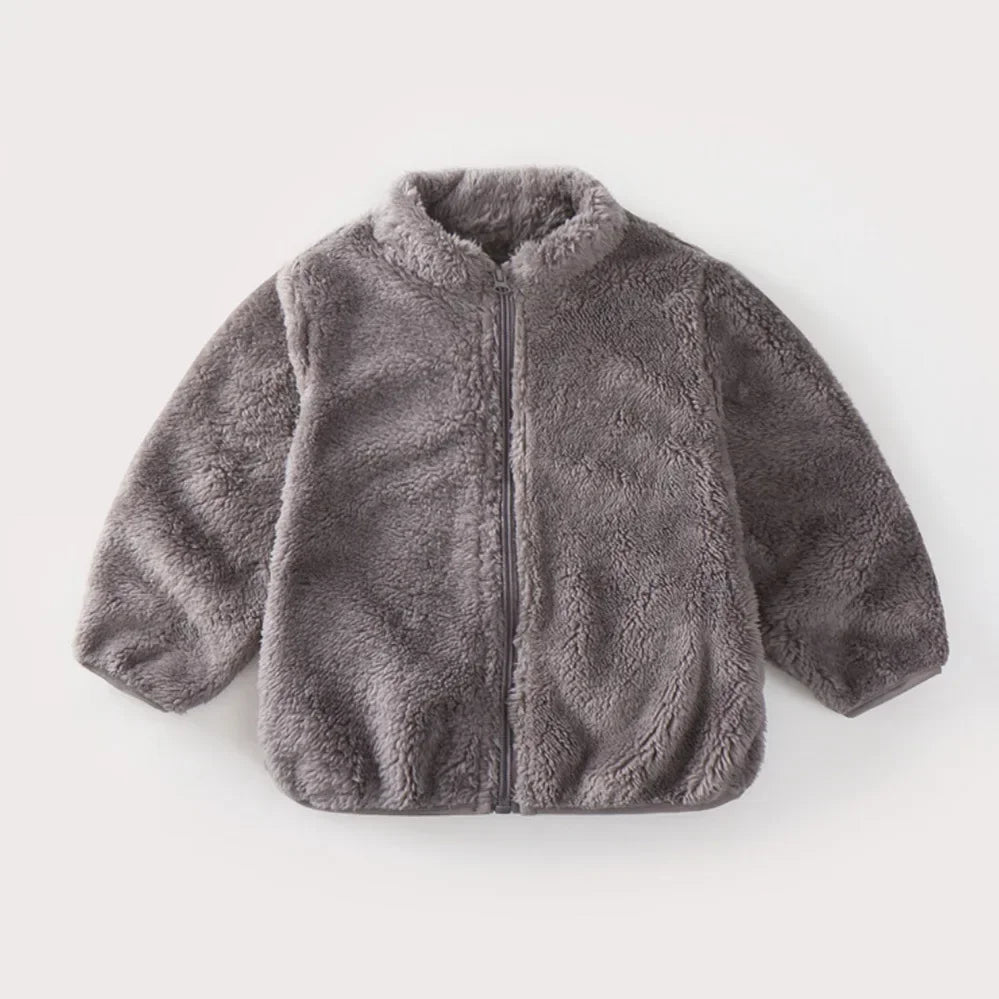 Ultra-Warm Fleece-Lined Turtleneck Jacket for Kids – Cozy