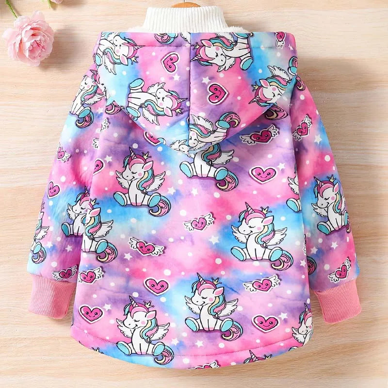 Girls’ Winter Hooded Wool-Blend Coat – Elegant, Warm &amp; Perfect