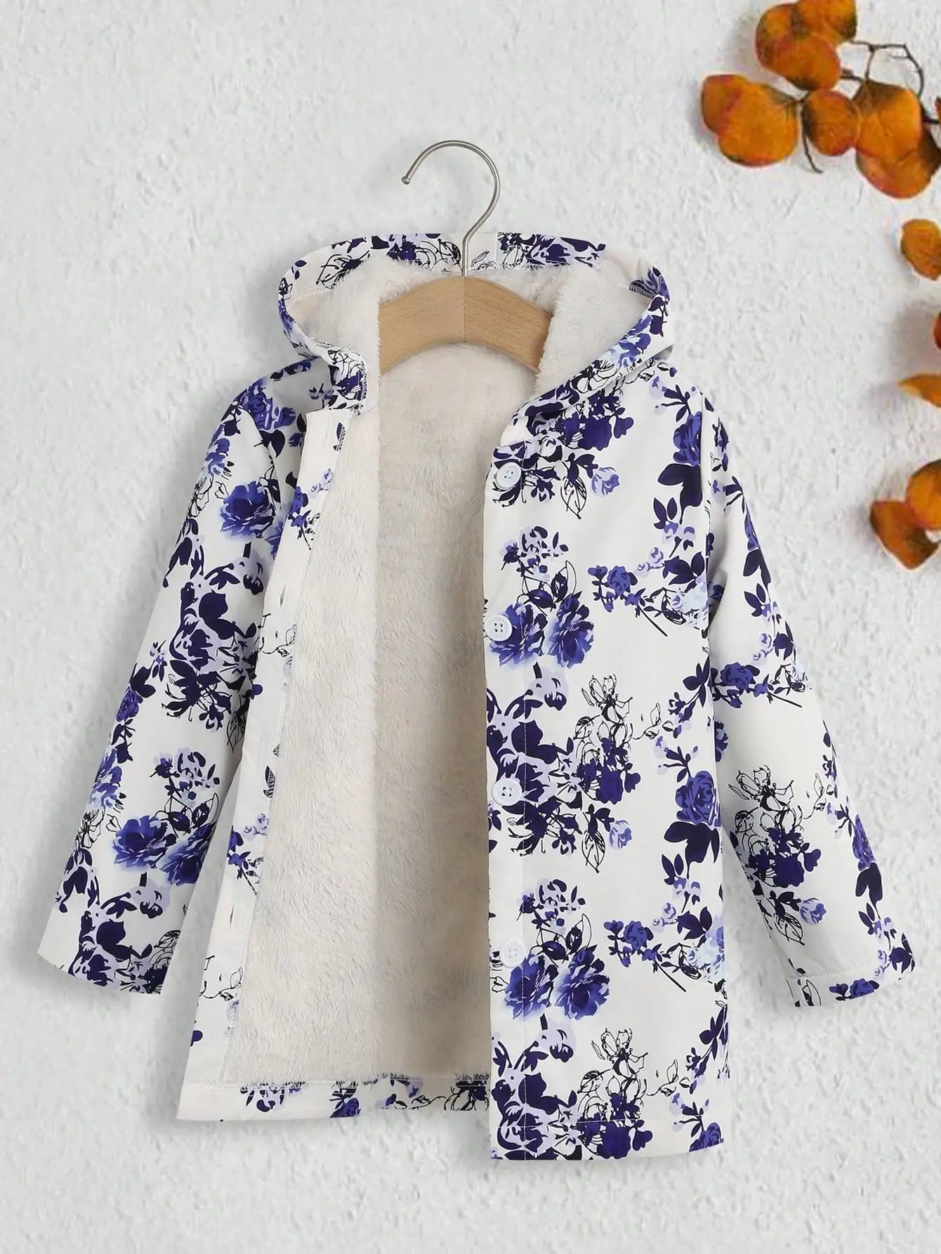 Girls’ Winter Hooded Wool-Blend Coat – Elegant, Warm &amp; Perfect