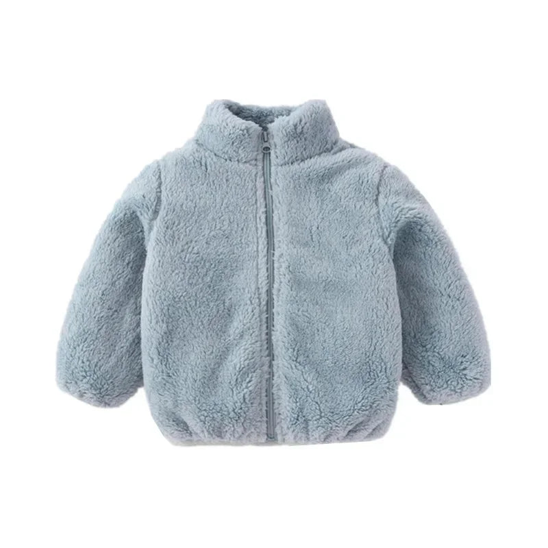 Ultra-Warm Fleece-Lined Turtleneck Jacket for Kids – Cozy