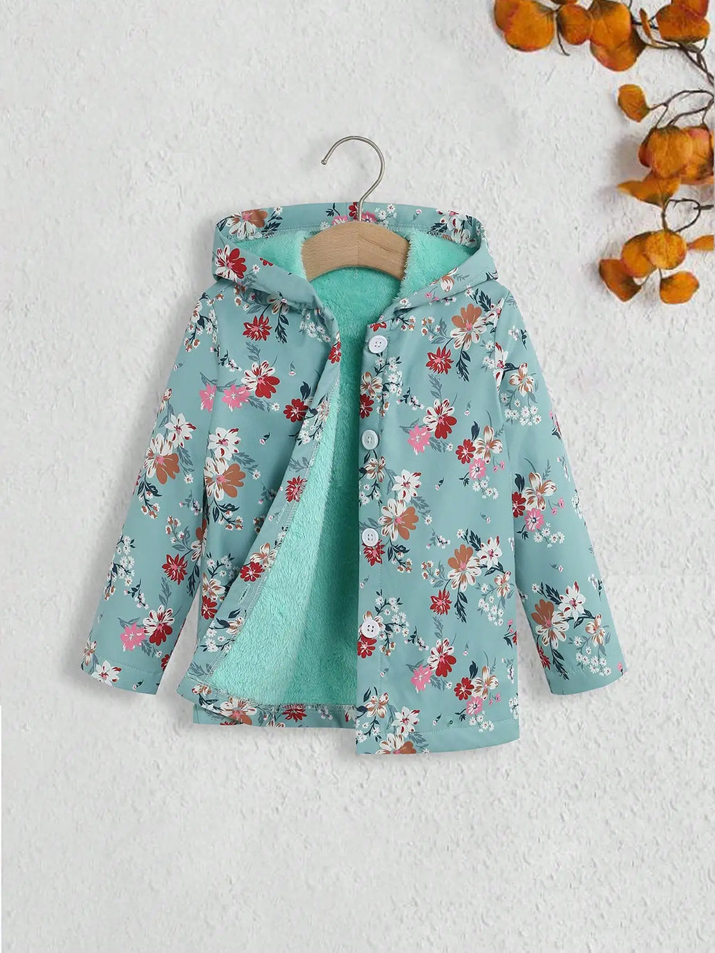 Girls’ Winter Hooded Wool-Blend Coat – Elegant, Warm &amp; Perfect