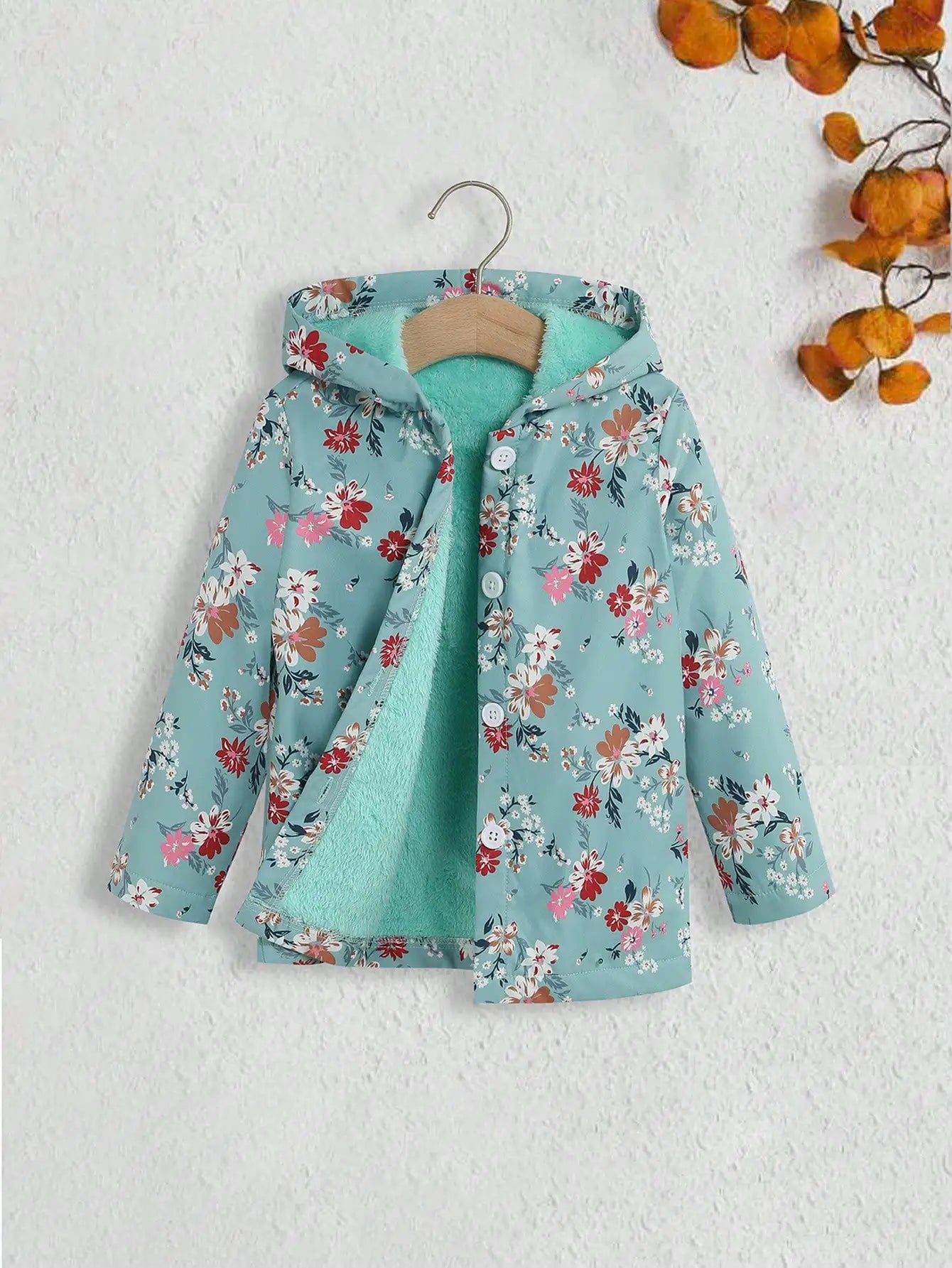 Girls’ Winter Hooded Wool-Blend Coat – Elegant, Warm &amp; Perfect