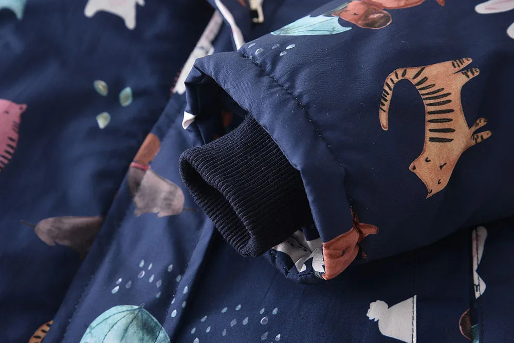 Children Cartoon Windbreaker Jacket Autumn Winter Kid Boy Girl