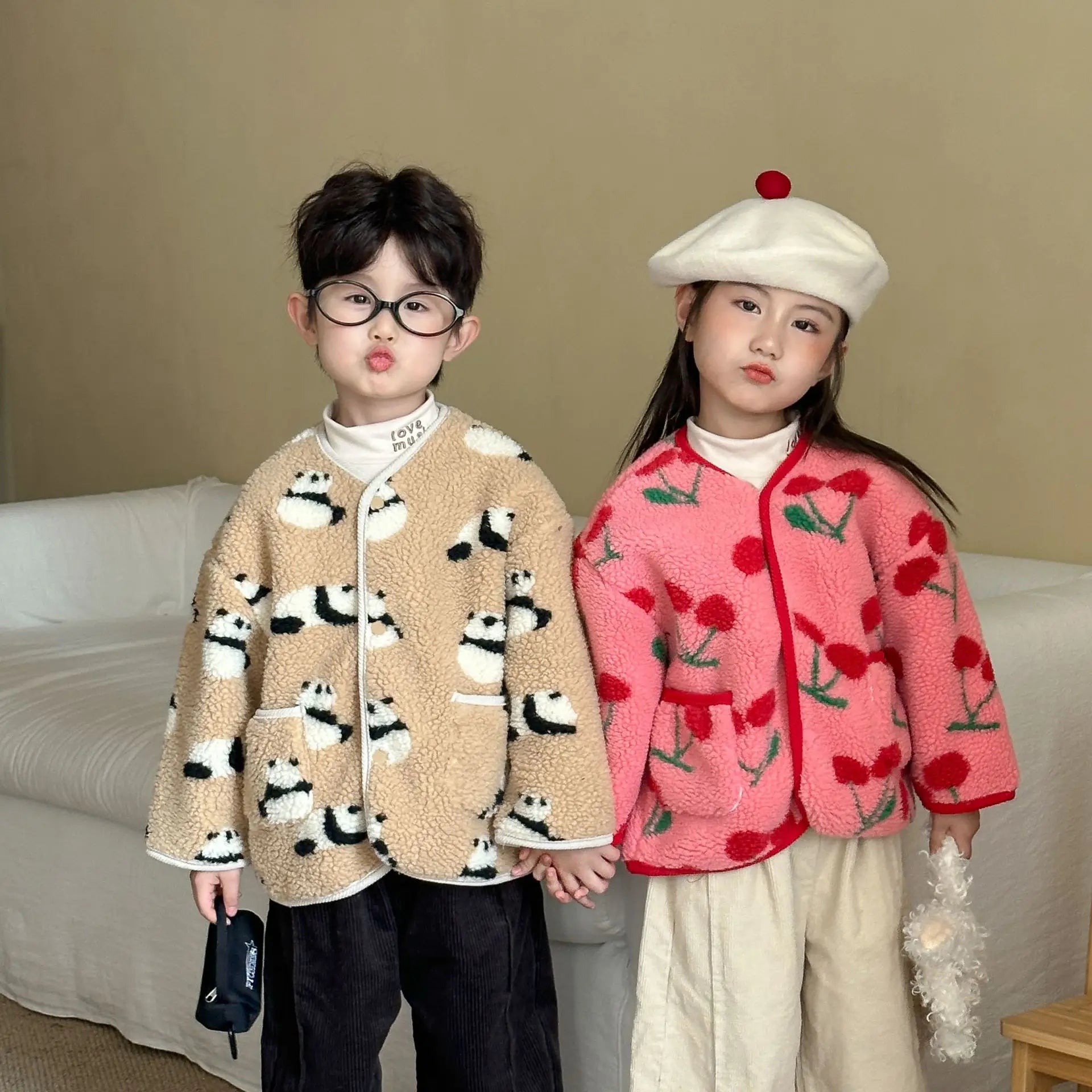 ❄🧸 Cozy Winter Print Jacket for Kids – Ultra-Warm &amp; Adorably Cute